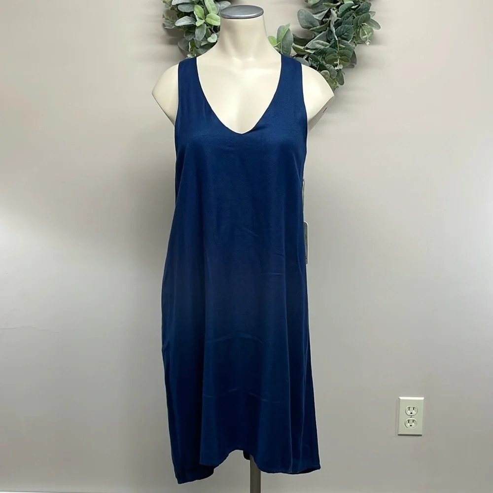 NWT Freedom Trail By Kyodan Navy Racerback High Low Tank Dress S